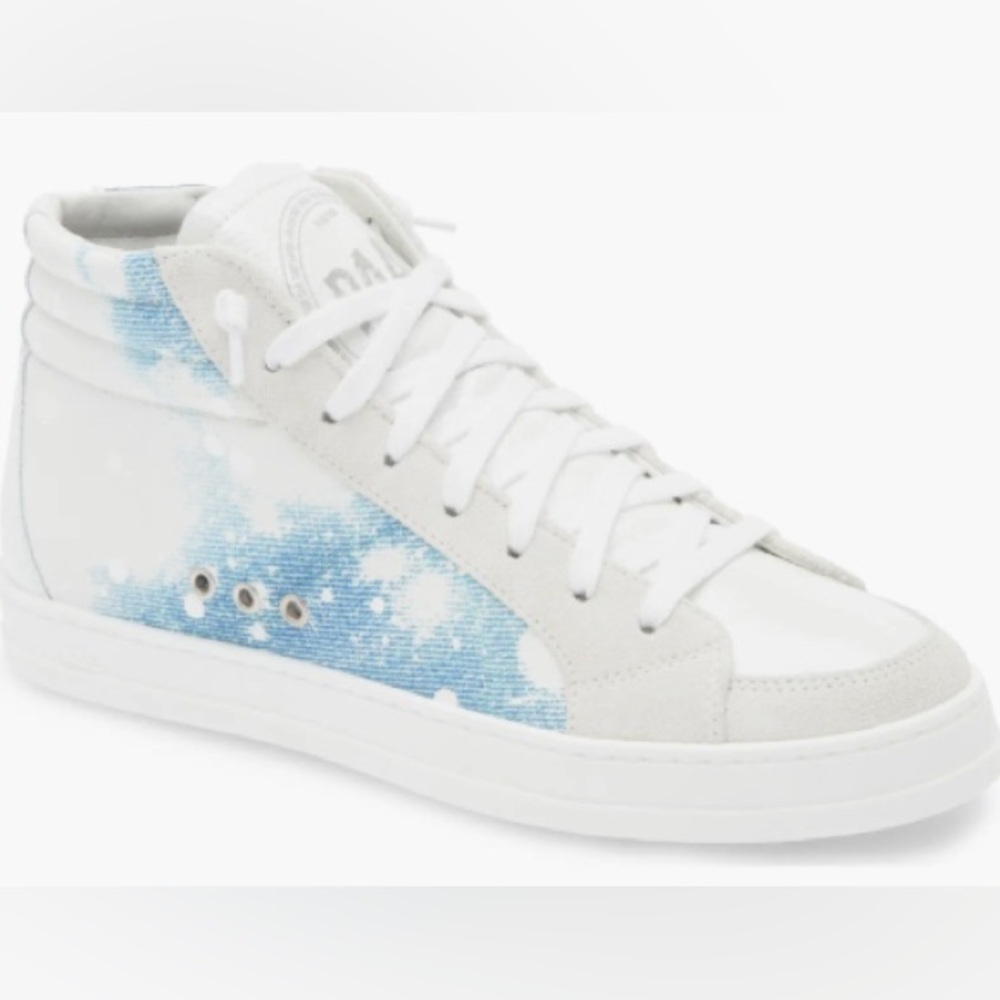 P448 Skater High-Top white and Blue Sneakers NEW 6.5-7